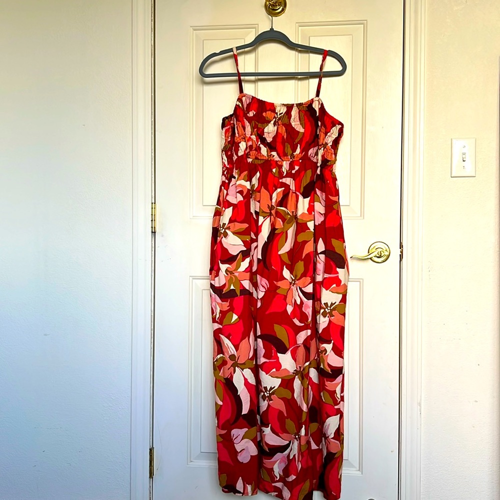 A New Day Floral Maxi dress in Red and Pink